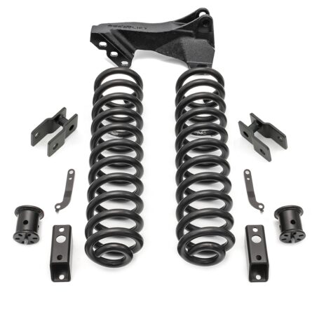 Coil Spring Leveling Kit; w/Front Shock Extensions and Front Track Bar Bracket;