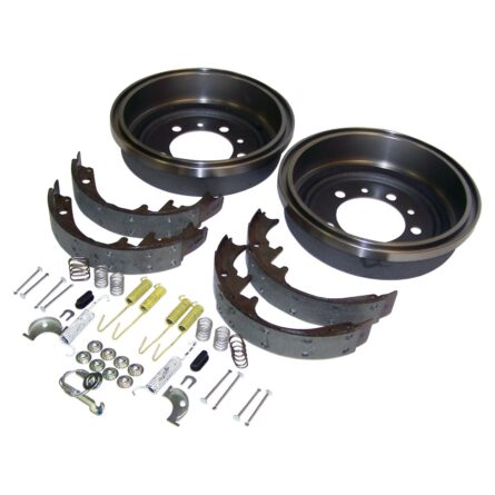 Drum Brake Shoe And Drum Kit; Rear; Incl. 2 Drums; 1 Shoe Set And All Hardware; w/10x1.75in Brakes;