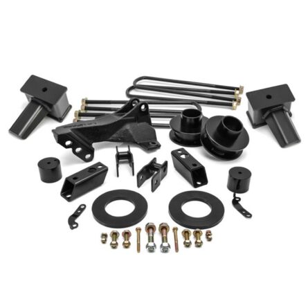 SST® Lift Kit; 2.5 in. Front/4 in. Rear Lift; w/Tapered Blocks; For Vehicles w/1 Pc. Drive Shaft;