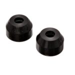 Tie Rod Dust Boot; Black; Round Style; Largest Dia. Taper 0.472 in./12mm; Socket Top Dia. 1.2 in./30.5mm; 2 Pack;