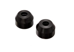 Tie Rod Dust Boot; Black; Round Style; Largest Dia. Taper 0.472 in./12mm; Socket Top Dia. 1.2 in./30.5mm; 2 Pack;