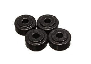 Universal Shock Eyes; Black; Front And Rear; Shock Tower Bayonet End Style; 7/8 in. Nipple; ID 3/8 in.; ID 5/8 in.; 5/8 in. Thick; w/4 Grommets; Performance Polyurethane;