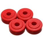 Universal Bump Stop Set; Red; Low Profile Competition Style; H-2.5 in.; L-4.5 in.; W-2.5 in.; Incl. 2 Per Set; Performance Polyurethane;