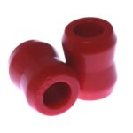 Universal Shock Eyes; Red; Front And Rear; Standard Hourglass Shaped Style; ID 0.75 in.; L-1 7/16 in.; w/2 Bushings; Performance Polyurethane;