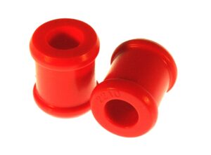 Universal Shock Eyes; Red; Front And Rear; Standard Straight Eye Style; ID 5/8 in.; L-1 7/16 in.; w/2 Bushings; Performance Polyurethane;