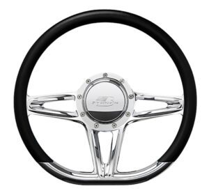 Steering Wheel 14in D-Shape Victory Polished
