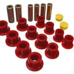Universal Bump Stop Set; Black; Ultra Low Profile Button Style; H-3/8 in.; Dia. 2 in.; 1 in. Long Stud; Incl. 2 Per Set; Performance Polyurethane;