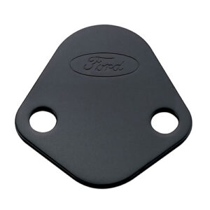 Fuel Pump Block-Off Plate Black w/Ford Logo
