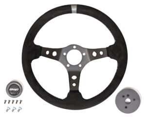 Suede Racing Steering Wheel w/Center Marker