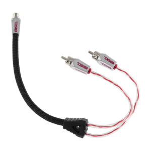 Level 3 100% OFC RCA Y Connector 1 Female to 2 Male Black + Red Kit