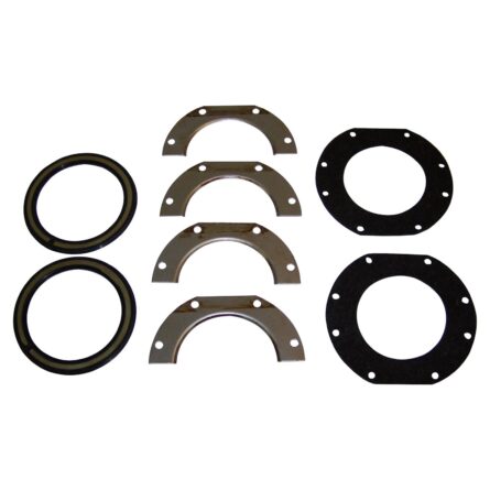 Steering Knuckle Seal Kit; Front; Incl. 4 Retaining Plates/2 Felt Seals/2 Rubber Seals;