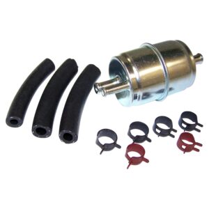 Fuel Filter Kit; Single Inlet; Dual Outlet; Incl. Filter/Clamps/2 Sections Hose;