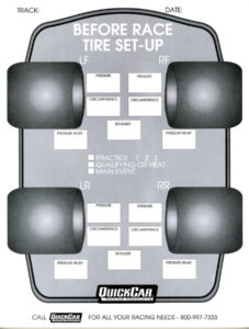 Before Race Tire Set-Up Forms (50 PK)
