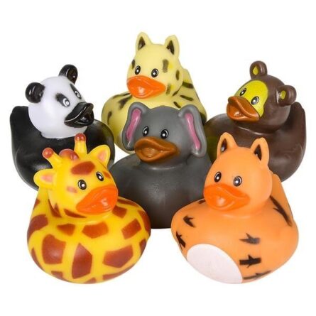 ZOO ANIMAL RUBBER DUCKIES for Jeep Ducking | Pack of 12 Standard 2” Ducks
