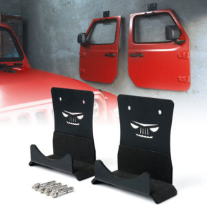 Jeep Wall Mount Door Storage Hangers with Jeep Face