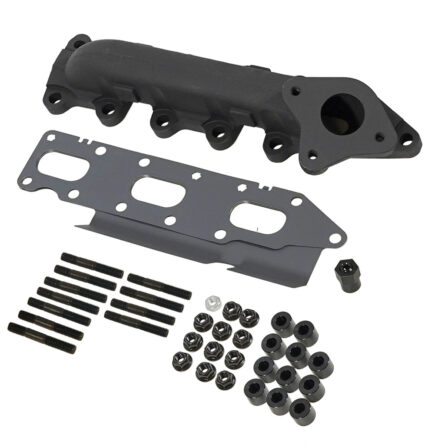 Exhaust Manifold; Left; Driver Side; Incl. Manifold/Cross Over Tube/EGR Port; High Temp Black Coated;