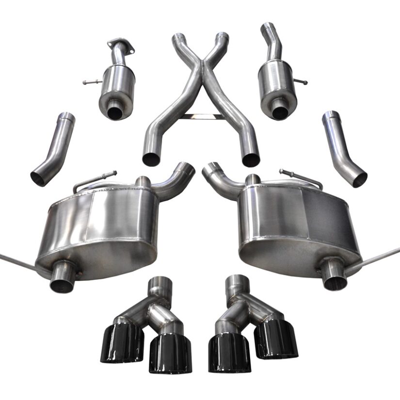 2.75in. Axle-Back Dual Rear Exit with Quad 4.5in. Polished Pro-Series Tips