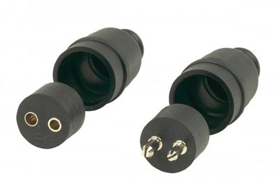 Husky Towing 30258 2 Pole In-line With Matched Positive/Negative Male/Female Connectors Set of 2