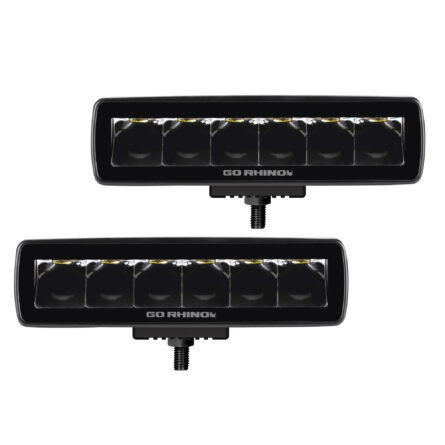 Go Rhino 750300621SBS Blackout Series - SIXLINE 6-LED Spot Lights, Pair