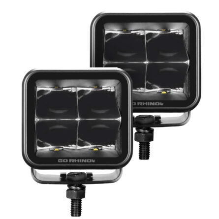 Go Rhino 750400321SCS Blackout Series - CUBEIT 3x3 LED Cube Spot Lights, Pair