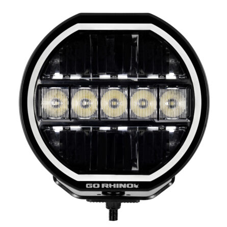 Go Rhino 751080711CRS Blackout Series - MAXLINE 7" LED Hi/Low Beam with Multi Daytime Running Light