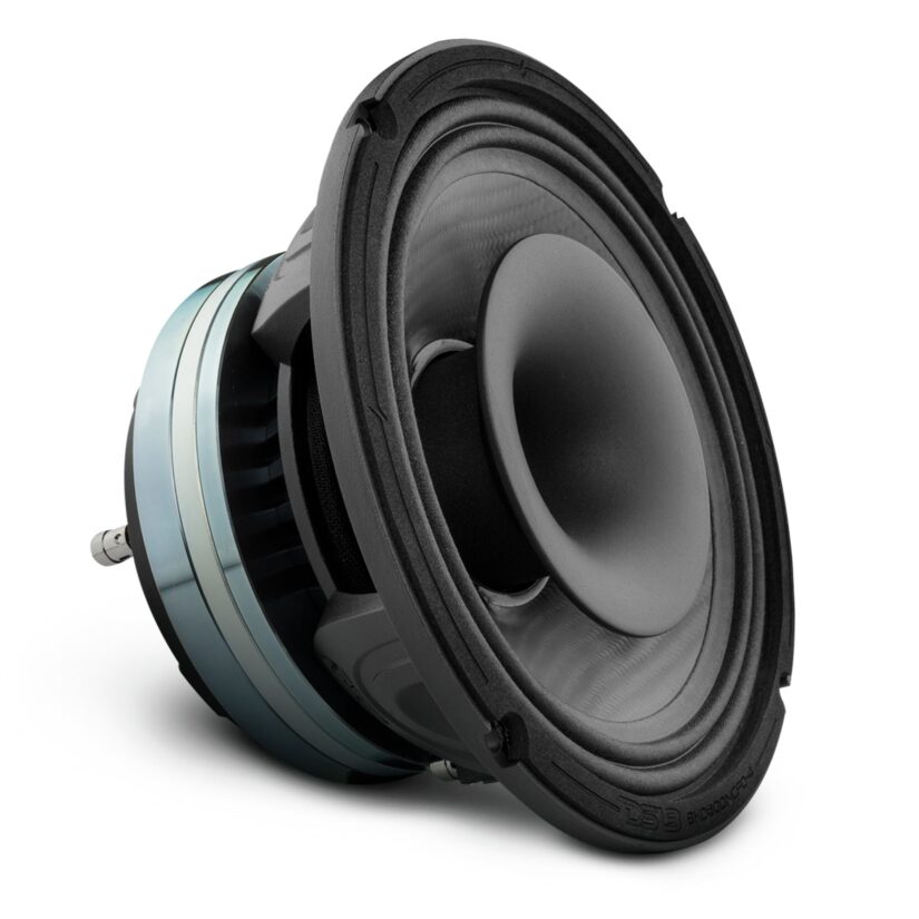 8" Neodymium Coaxial Hybrid Mid-Bass Water resistant Carbon Fiber Cone Loudspeaker with Built-in Driver  400 Watts Rms 8-Ohm
