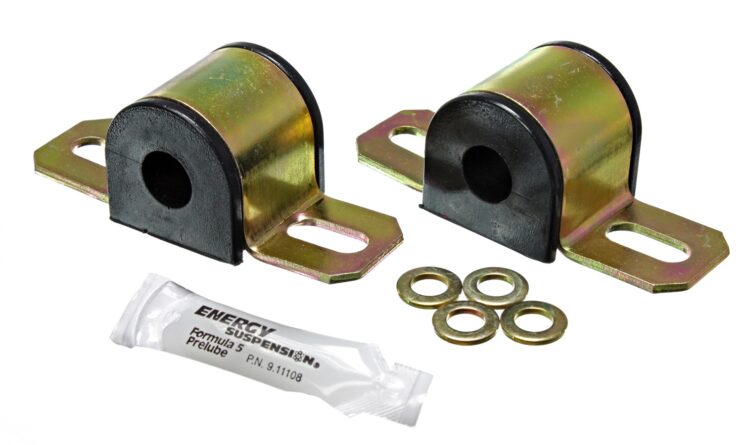 Sway Bar Bushing Set; Black; Front Or Rear; Non-Greasable Type; Bar Dia. 7/8 in./22mm; 2 9/16 in. Bracket Size; Performance Polyurethane;