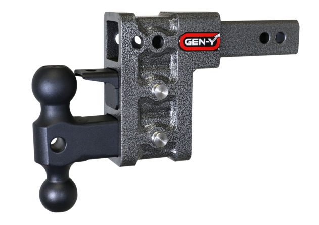 GEN-Y Hitch GH-323 MEGA-DUTY 2" Shank 5" Drop 1.5K TW 10K Hitch with Dual-Ball & Pintle Lock