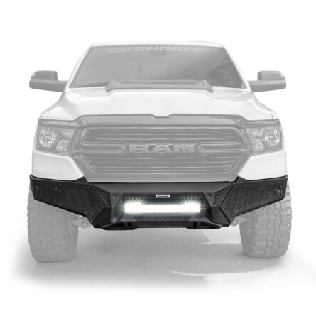 Go Rhino 341301T - Element Front Bumper with Power Actuated Hide-Away Light Bar Mount - Textured Black