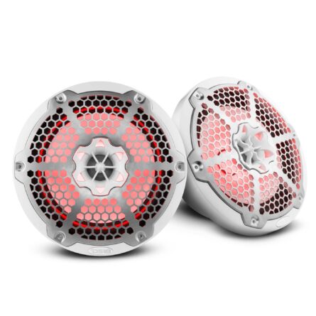 NXL 8" 2-Way Coaxial Marine Speaker With LED RGB Lights 125 Watts Rms 4-Ohm -White