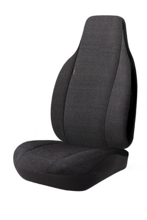 Wrangler™ Semi-Custom Solid Seat Cover; Black; Bucket Seats; Adjustable Headrests;