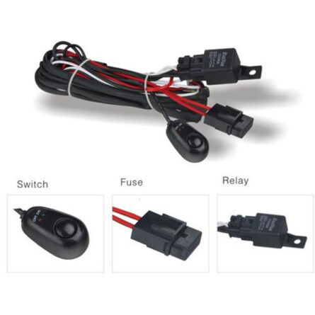 LED Wiring Harness; 11 ft.; Includes Relay And Switch;