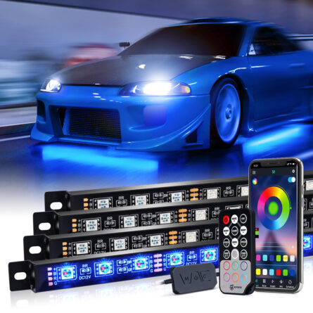 Xprite Warfare Series LED RGB Underbody Glow Kit with Bluetooth & Remote Control