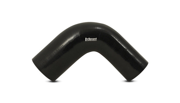 Vibrant Performance - 19797 - 90 Degree Reducer Elbow, 4.00 in. I.D. x 3.50 in. I.D. x 4.00 in. Leg Length - Black