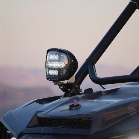 RIGID Adapt XP Extreme Powersports LED Light With 3 Lighting Zones And GPS Module; Kit Includes Amber Cover And Mounting Bracket Single