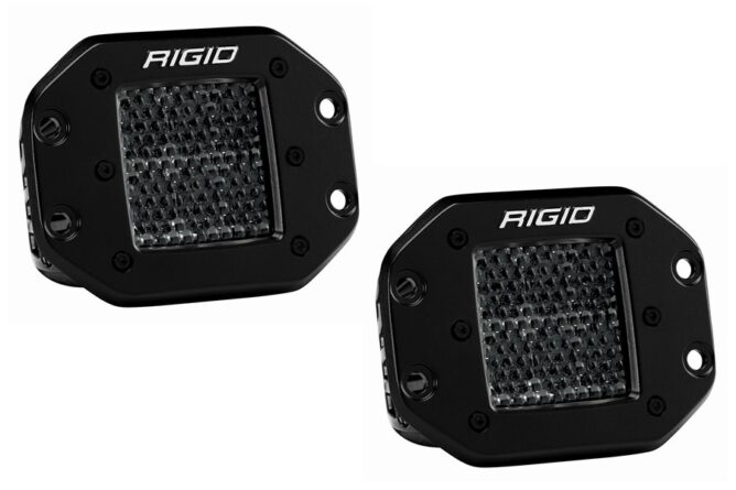 Rigid Industries D-Series Midnight Pro Spot Diffused LED Lights, Flush Mount - Pair