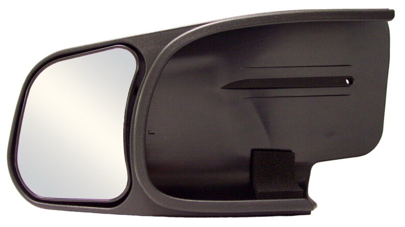 Custom Towing Mirror; LH(Driver) Side; Fits Full Black And Chrome-Cap Model; Will Not Fit The Full Chrome Or Telescopic Mirror;