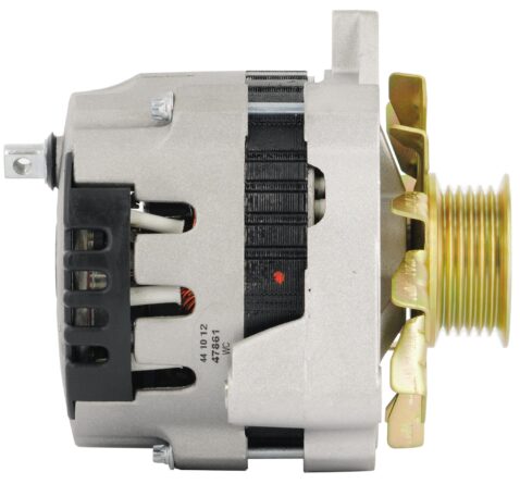 Alternator; CS130; Offset Left; Rear Battery Post; 140 Amp; 95 Idle; 6 Groove Pulley; Natural;