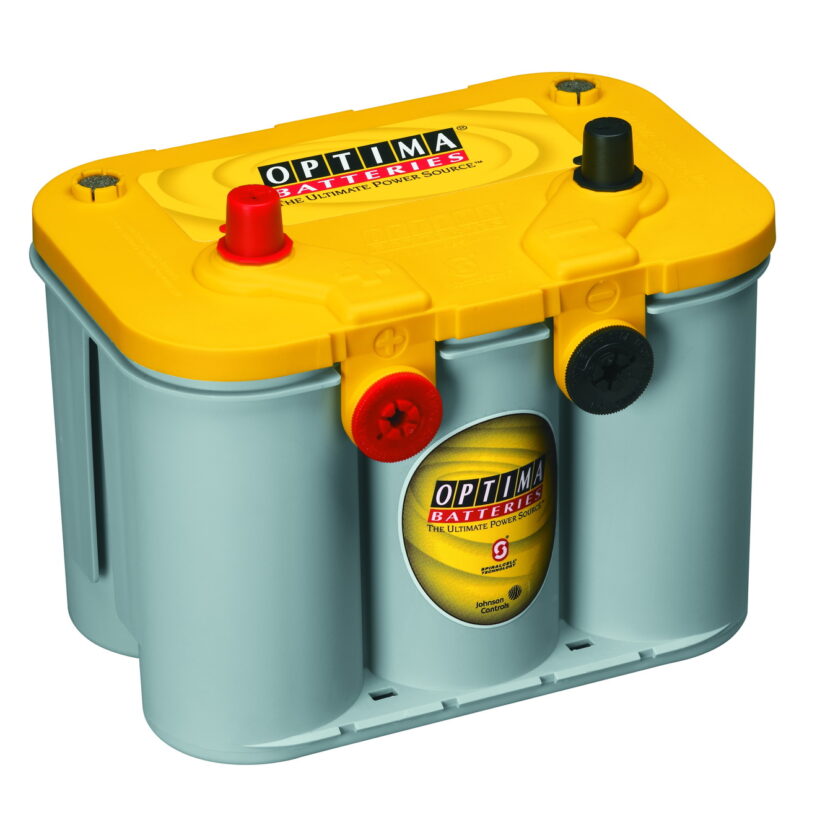 YellowTop® Deep Cycle Battery; UNBOXED; Group D34/78; Cold Crank Amps 750; Crank Amps 870; Res. Capacity 120; Ampere Hour 55; Top Terminal; L-10 in.; W-6 7/8 in.; H-7 13/16 in.;