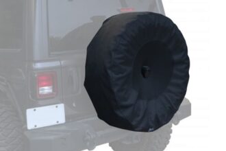 Rampage 33in-35in Spare Tire Cover with Camera Slot, Black  - JL
