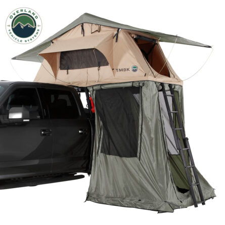TMBK Roof Top Tent Annex Green Base With Black Floor and Travel Cover Overland Vehicle Systems