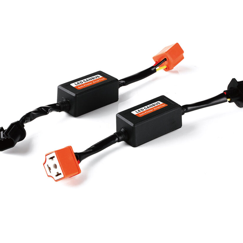Xprite LED Headlight Canbus Wiring Kit Computer Warning Error Free Anti Flicker Resistor Canceler Decoder (Pair) (H4 TO H13)