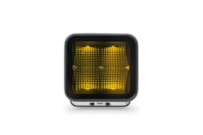 DV8 Offroad 3-Inch Elite Cube Series LED Amber Pod Light - Single Pod, No Wiring Harness