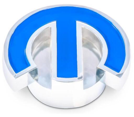 Mopar Deluxe Air Cleaner Nut Chrome w/Blue Emblem