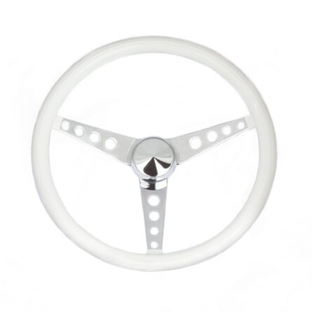 Classic Series Steering Wheel; 15 in. Diameter; White Vinyl;