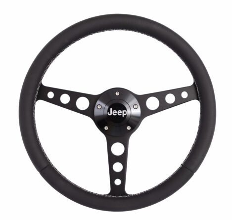 Classic Series Blk Wheel Jeep Logo/Install Kit