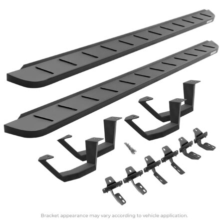 Go Rhino - 6340518720PC - RB10 Running Boards With Mounting Brackets & 2 Pairs of Drop Steps Kit - Textured Black