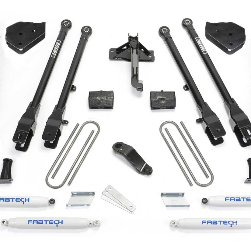 Fabtech 6" 4LINK SYS W/COILS & PERF SHKS 19-20 FORD F450/F550 4WD DIESEL