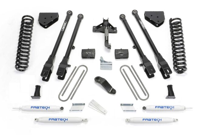 Fabtech 6" 4LINK SYS W/COILS & PERF SHKS 2008-16 FORD F250 4WD
