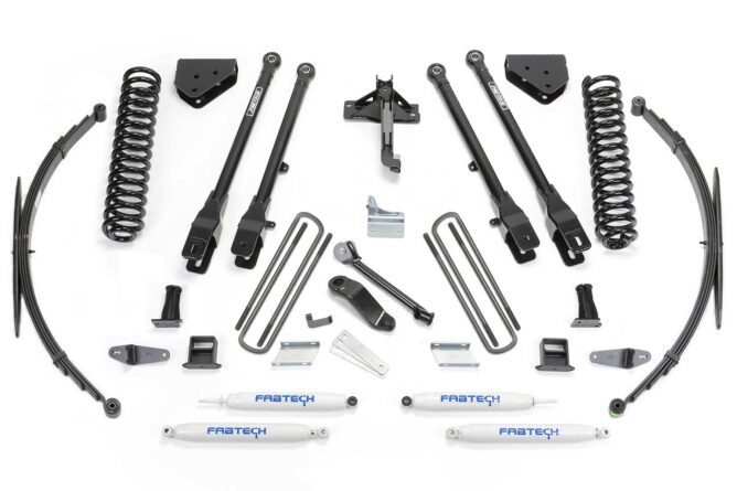 Fabtech 8" 4LINK SYS W/COILS & RR LF SPRNGS & PERF SHKS 2008-16 FORD F250/350 4WD